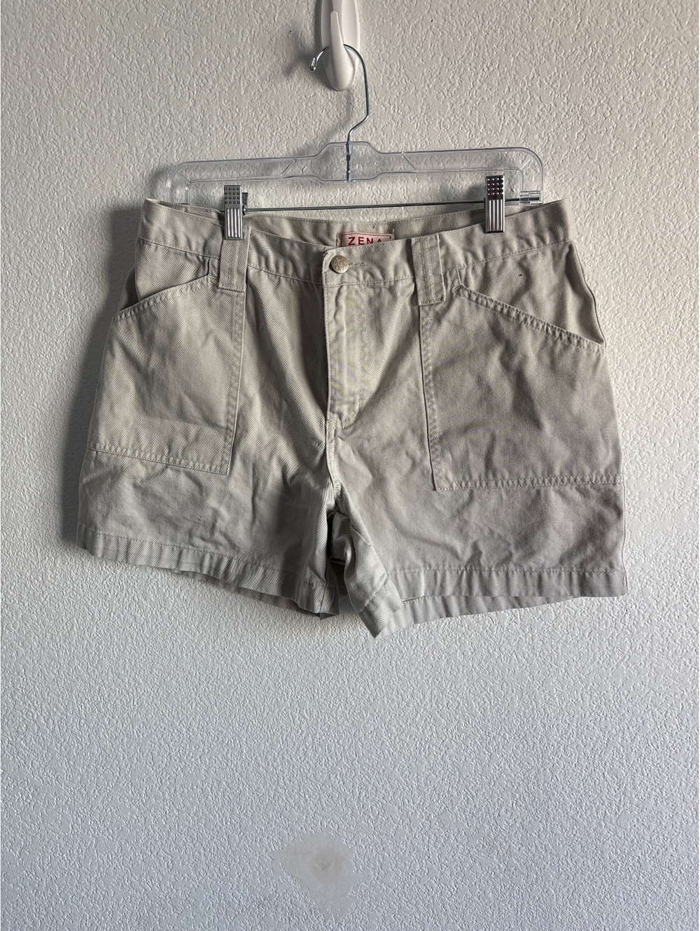 Zena Jeans Women's Beige Cotton Shorts Size 12
